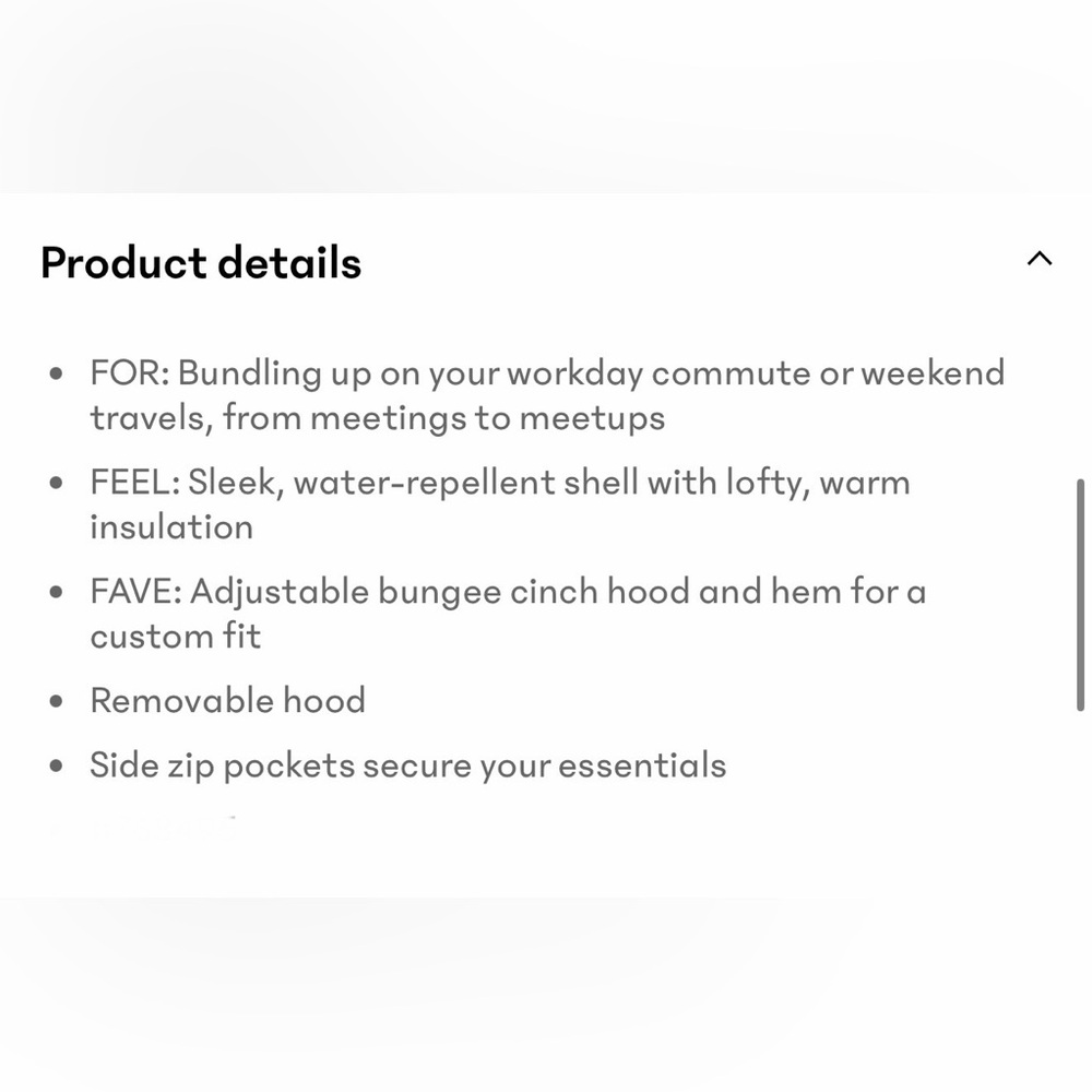 NWT Athleta Stratus Puffer Vest - Picture 6 of 6